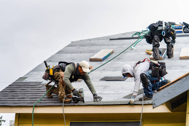 Professional Roofing technician working in Rutherford, NJ